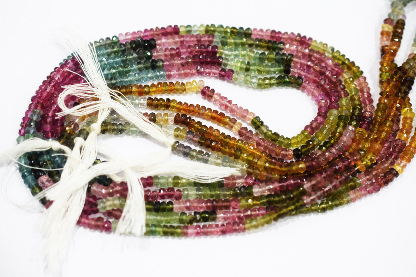 Natural Multi Tourmaline Faceted Beads , Sold By Strand , 3.75 mm , 15.50" , 20366
