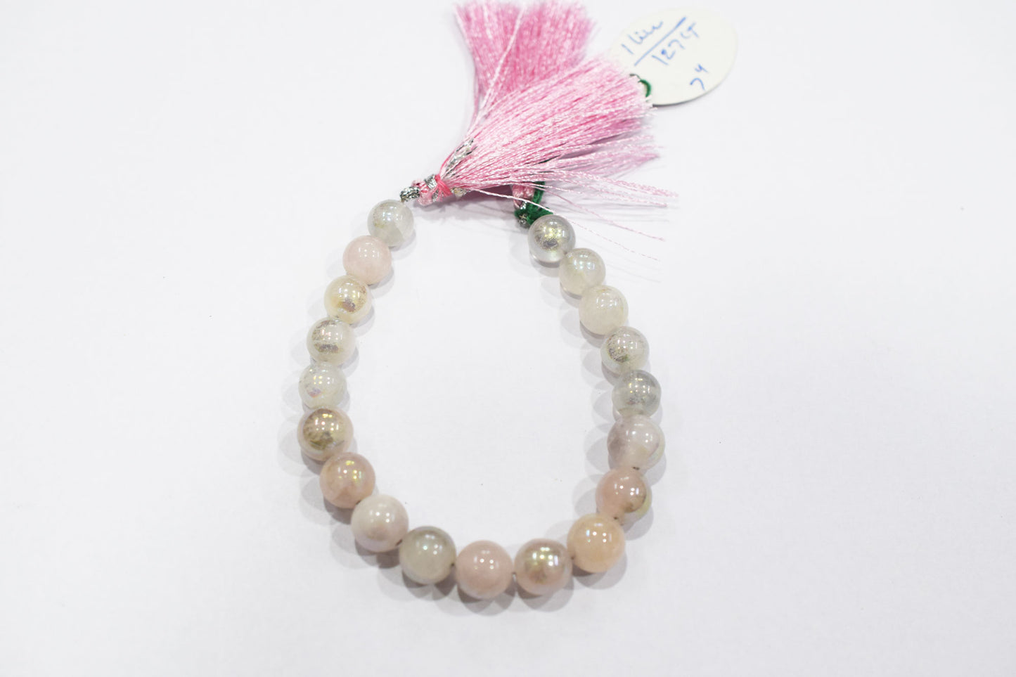 Mystic Metallic Coated Rose Quartz smooth Beads , Sold By Strand , 9 - 10 mm , 7" , 20368