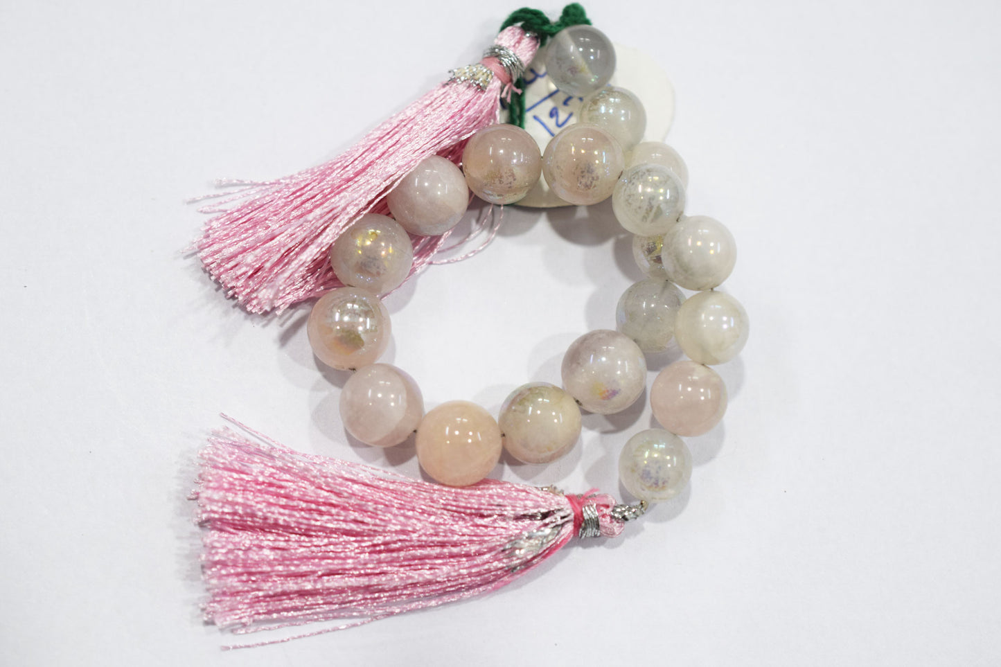 Mystic Metallic Coated Rose Quartz smooth Beads , Sold By Strand , 9 - 10 mm , 7" , 20368