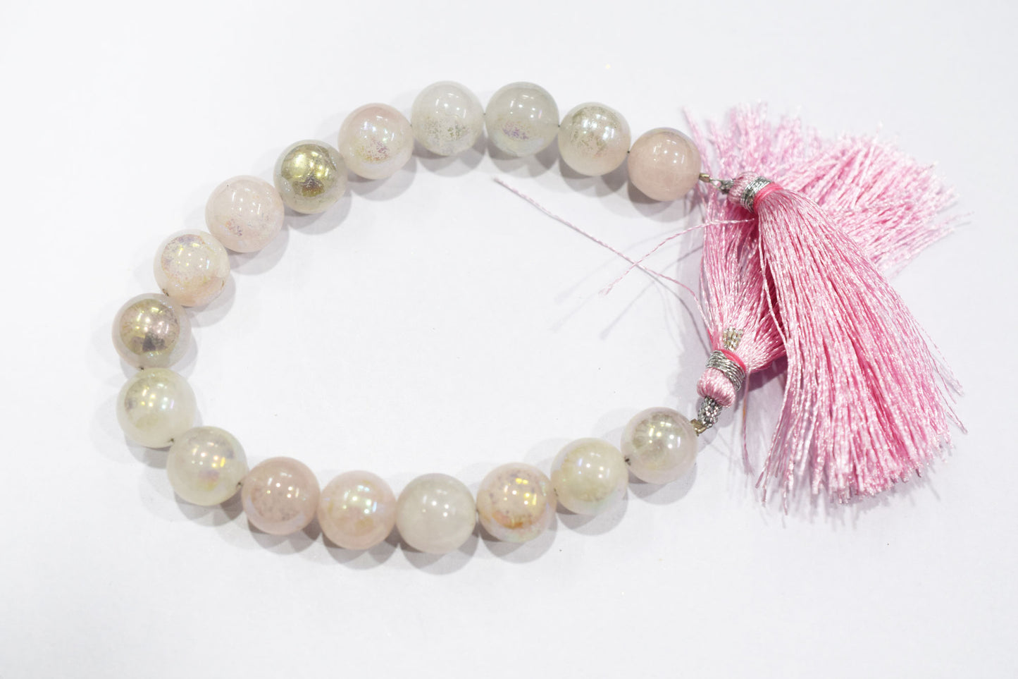 Mystic Metallic Coated Rose Quartz smooth Beads , Sold By Strand , 10 - 11  mm , 7" , 20370