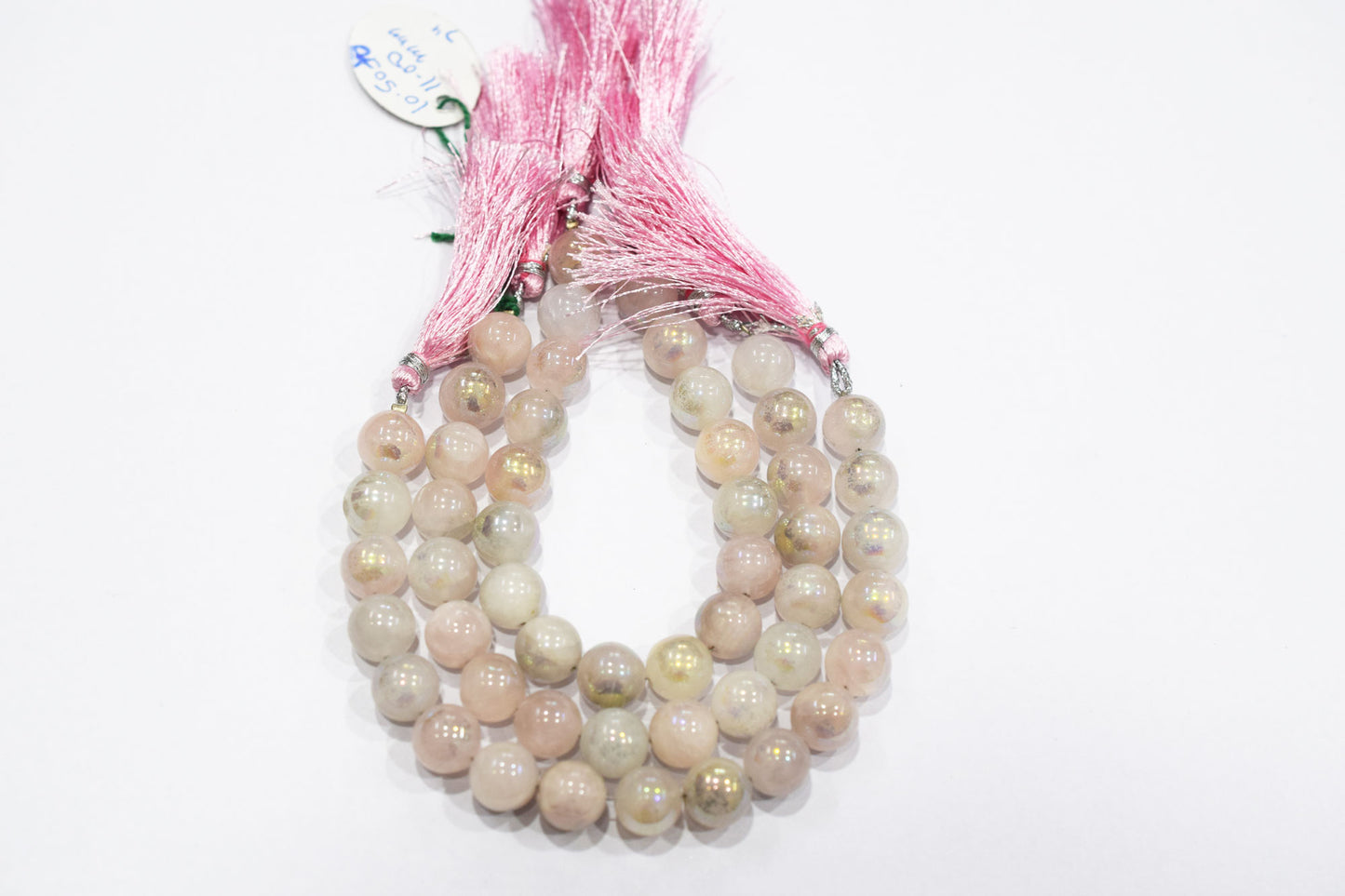 Mystic Metallic Coated Rose Quartz smooth Beads , Sold By Strand , 10 - 11  mm , 7" , 20370