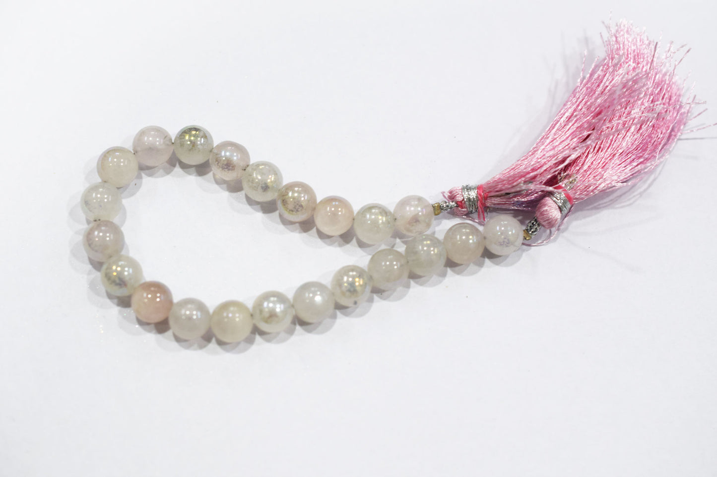 Mystic Metallic Coated Rose Quartz smooth Beads , Sold By Strand , 8 - 8.50 mm , 7" , 20371