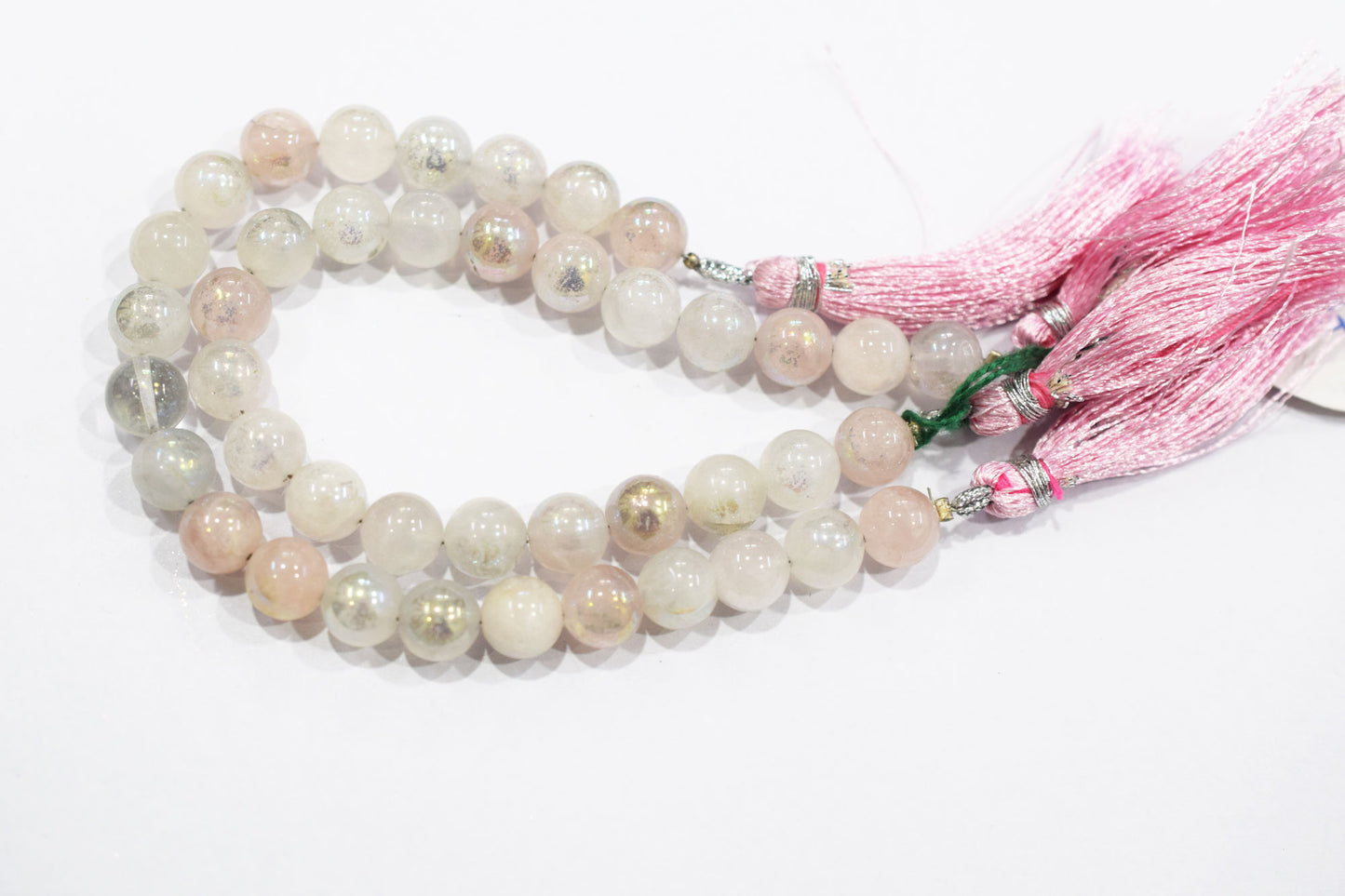 Mystic Metallic Coated Rose Quartz smooth Beads , Sold By Strand 372, 8.75 - 9 mm , 7" , 20372
