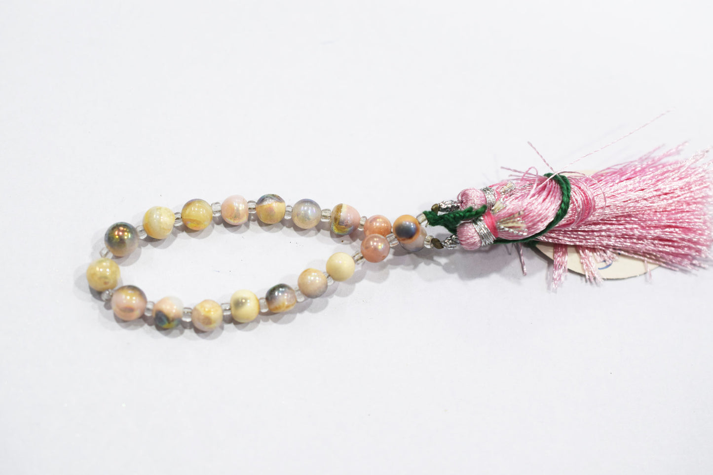 Mystic Metallic Coated Pink Peruvian Opal smooth Beads , Sold By Strand , 5 - 6 mm , 5" , 20373