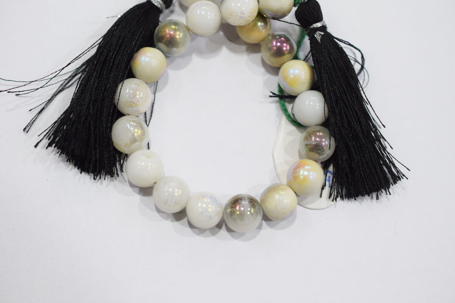 Mystic Metallic Coated White Agate smooth Beads , Sold By Strand , 9 mm , 7" , 20382
