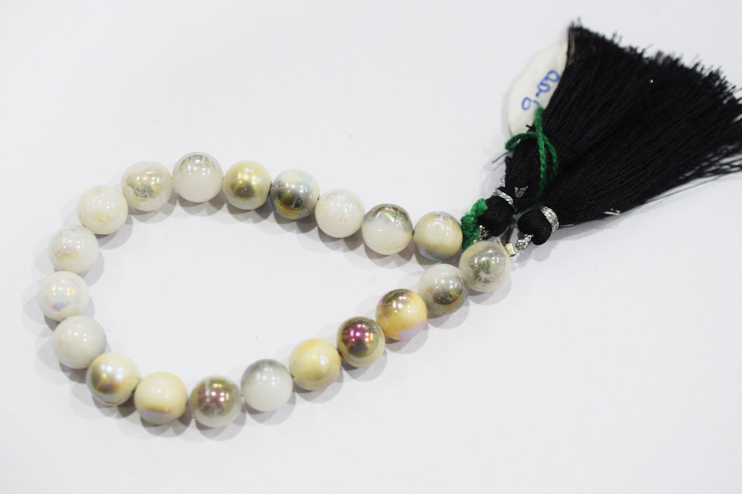 Mystic Metallic Coated White Agate smooth Beads , Sold By Strand , 9 mm , 7" , 20382