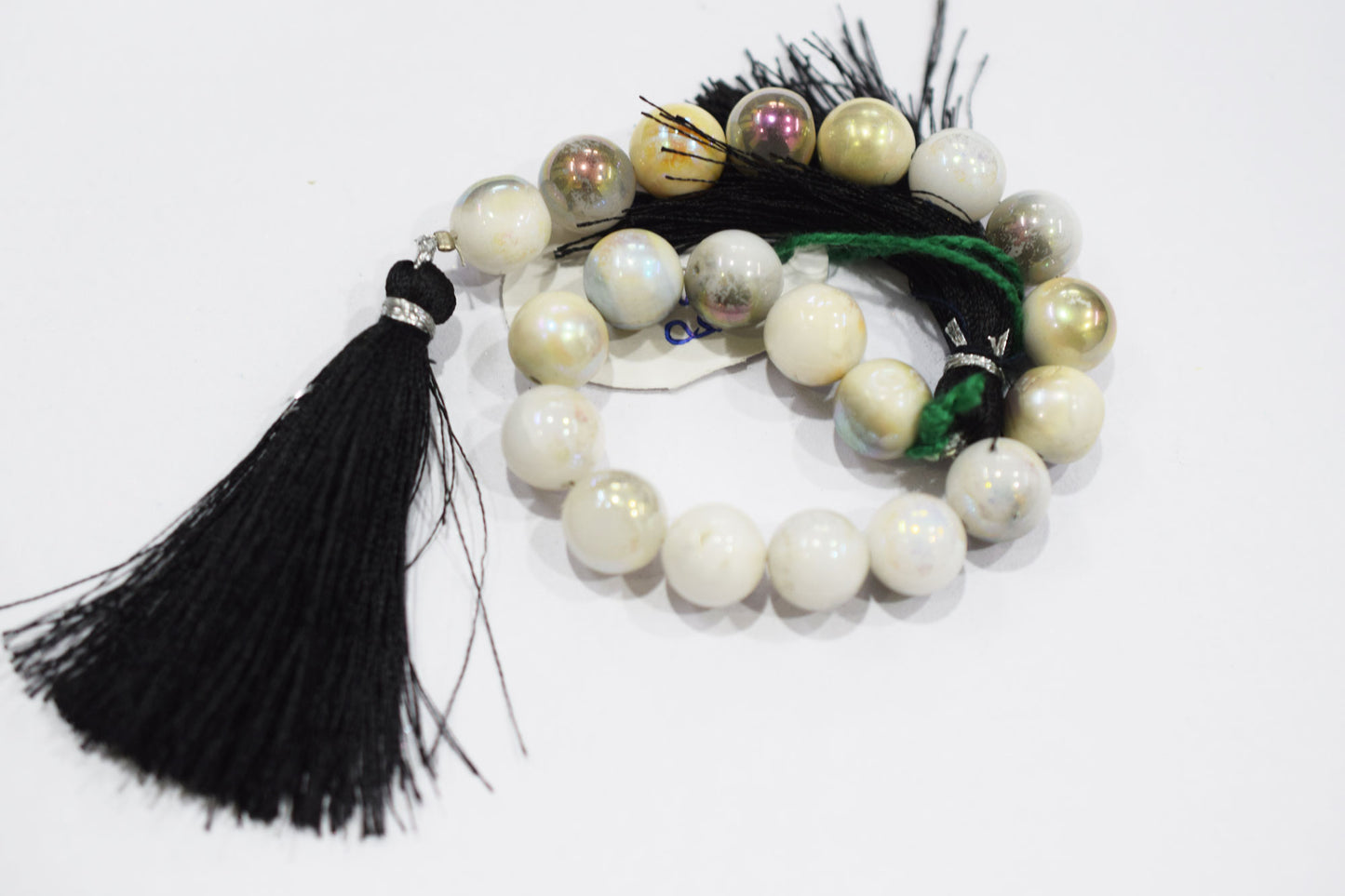 Mystic Metallic Coated White Agate smooth Beads , Sold By Strand , 9 mm , 7" , 20382