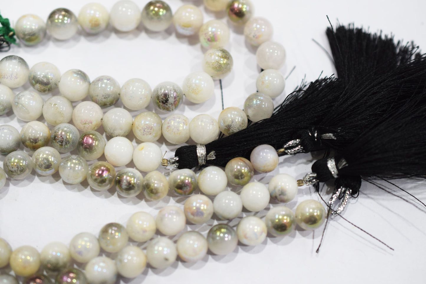 Mystic Metallic Coated White Agate smooth Beads , Sold By Strand , 7.50 - 8 mm , 7" , 20383