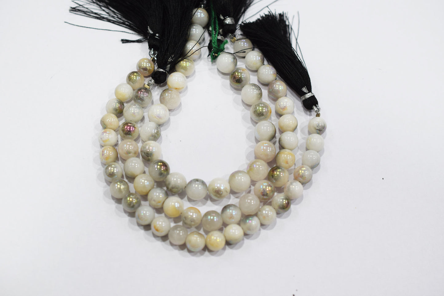 Mystic Metallic Coated White Agate smooth Beads , Sold By Strand , 7.50 - 8 mm , 7" , 20383