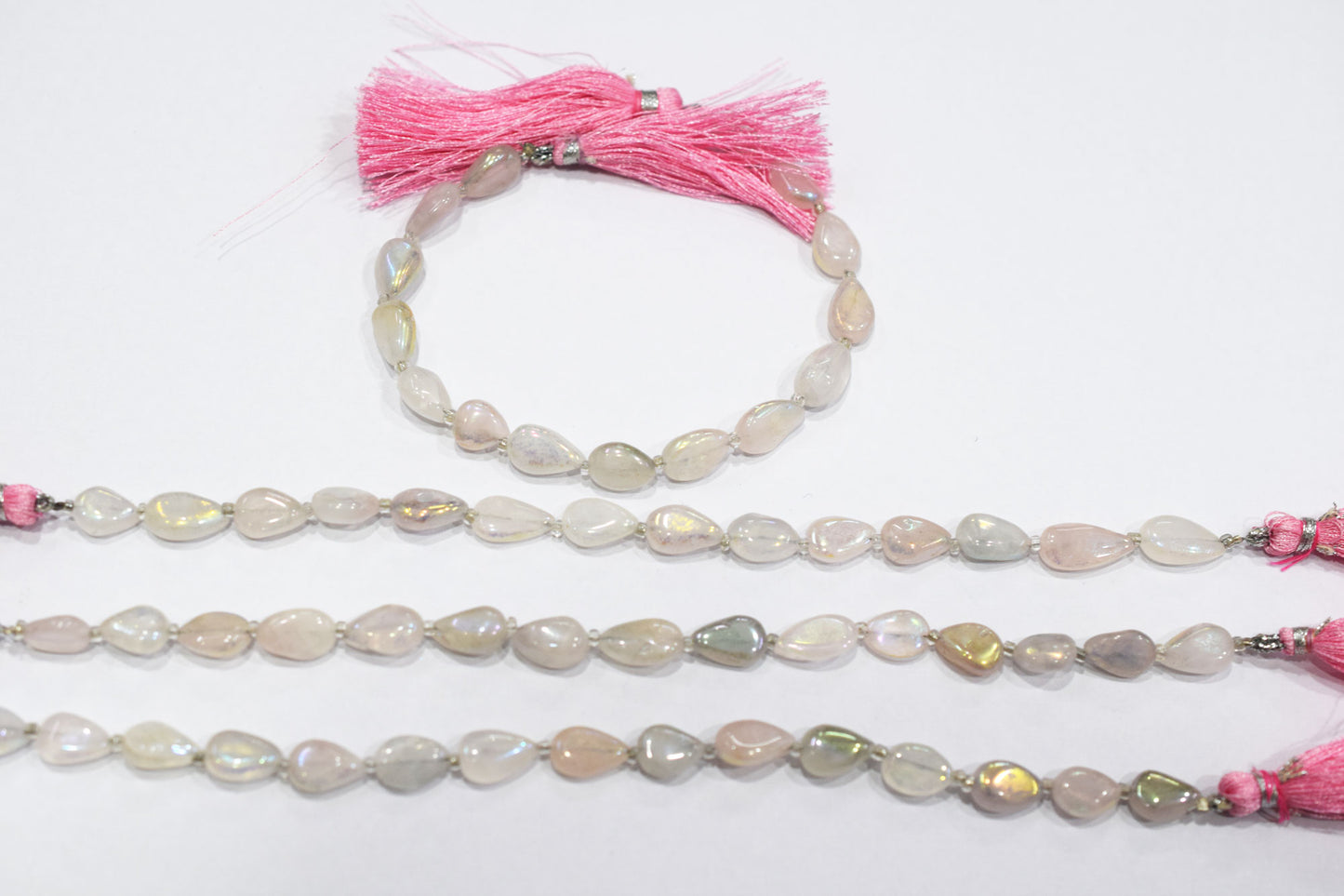 Rose Quartz Rustic Metallic Coated Pear Shape Beads , Sold By Strand , 7.50x10 - 7.50x12 mm , 7" , 20395