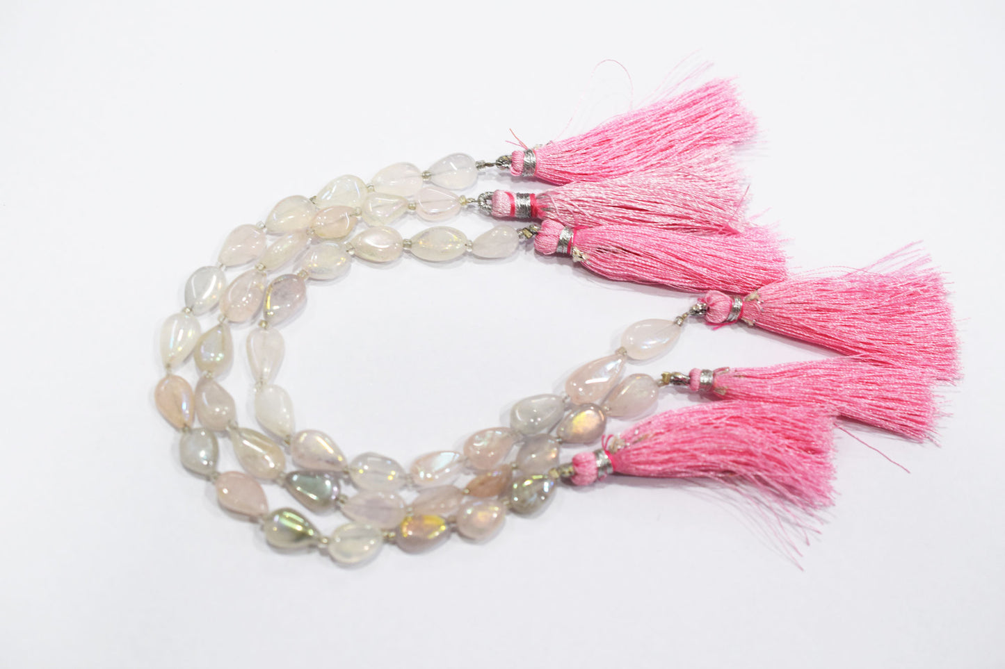 Rose Quartz Rustic Metallic Coated Pear Shape Beads , Sold By Strand , 7.50x10 - 7.50x12 mm , 7" , 20395