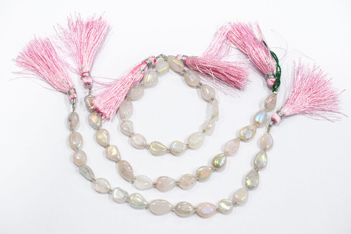 Rose Quartz Rustic Metallic Coated Pear Shape Beads , Sold By Strand , 8x10 - 8x13 mm , 7" , 20396