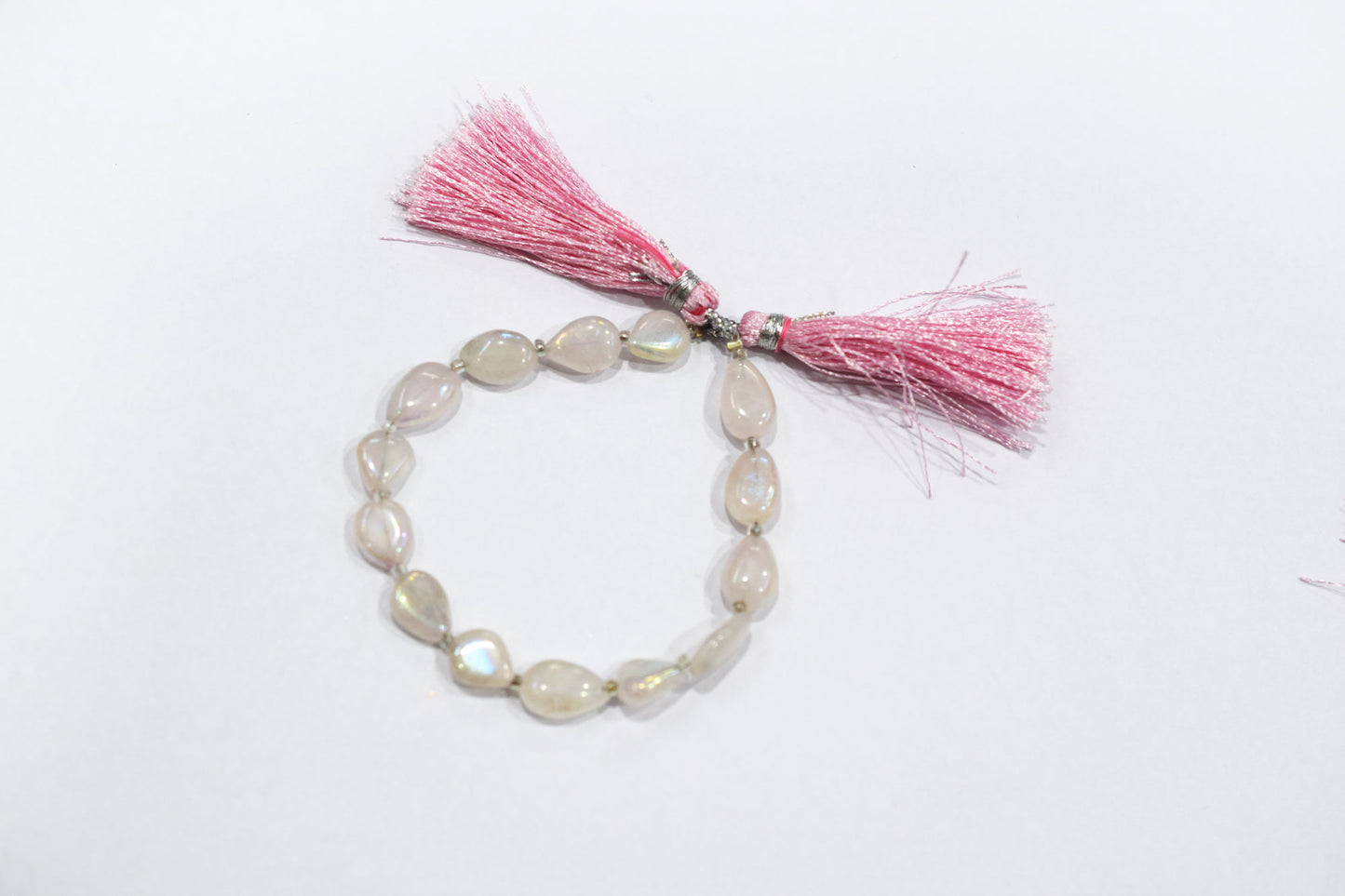 Rose Quartz Rustic Metallic Coated Pear Shape Beads , Sold By Strand , 8x10 - 8x13 mm , 7" , 20396