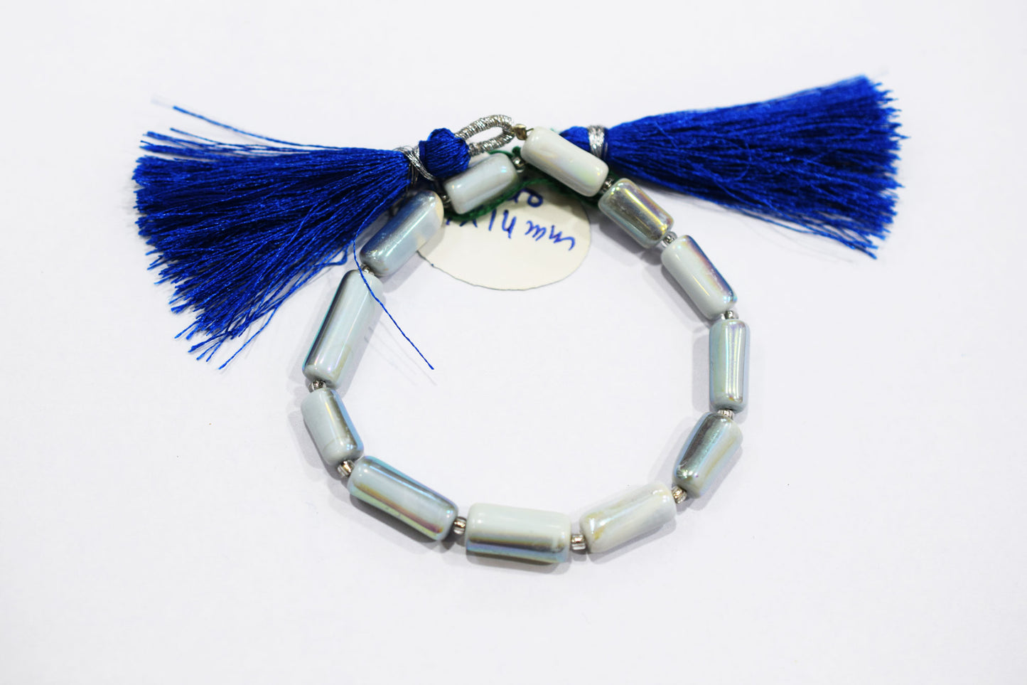 Denim Opal Rustic Style Titanium Coated Drums Shape Beads , Sold By Strand , 6x11 - 7x14 mm , 7" , 20408