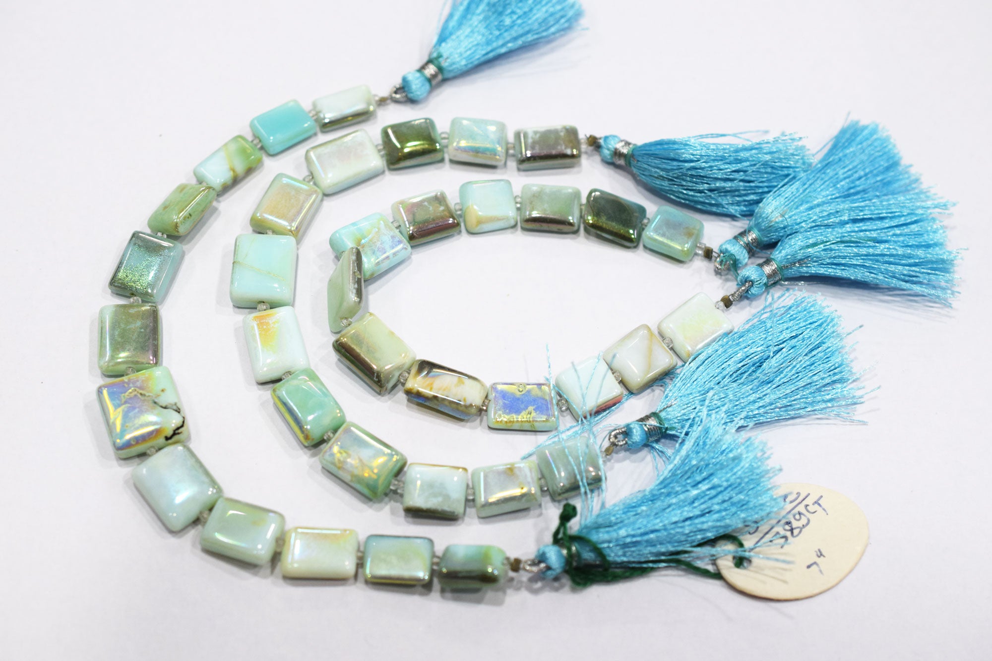 Rustic Metallic Coated Blue Opal Uneven Rectangle Shape Beads , Sold By Strand , 10x11 - 12x15 mm , 7", 20423