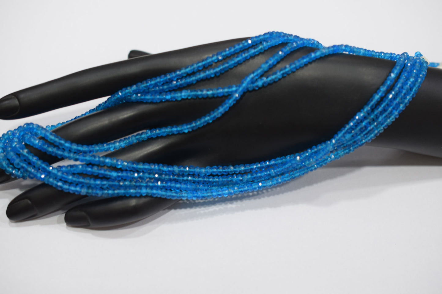 Natural Neon Apatite Faceted Beads , Sold By Strand , 3 - 4.50 mm , 16", 20625