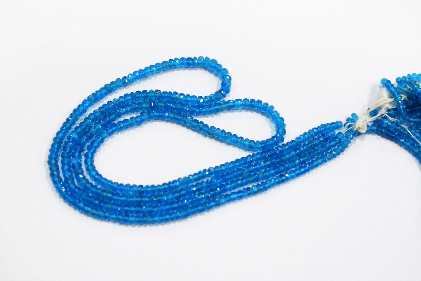 Natural Neon Apatite Faceted Beads , Sold By Strand , 3 - 4.50 mm , 16", 20625