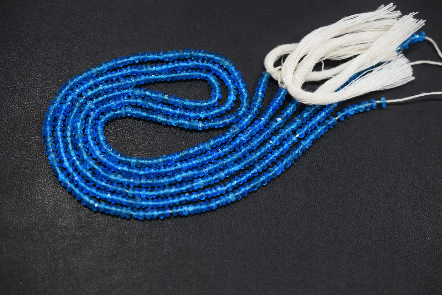 Natural Neon Apatite Faceted Beads , Sold By Strand , 3.25 mm , 13", 20627