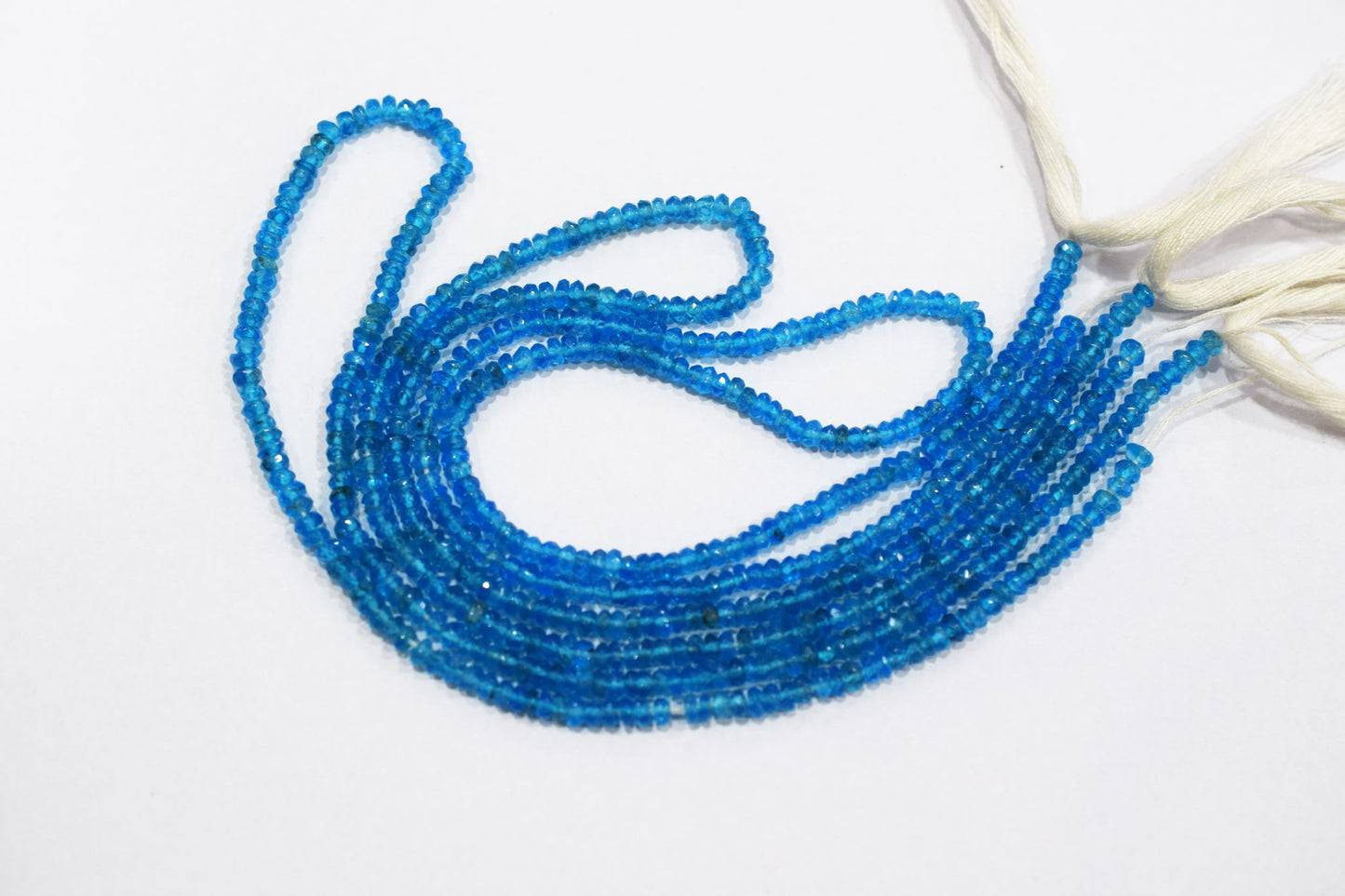 Natural Neon Apatite Faceted Beads , Sold By Strand , 3.25 mm , 13", 20627