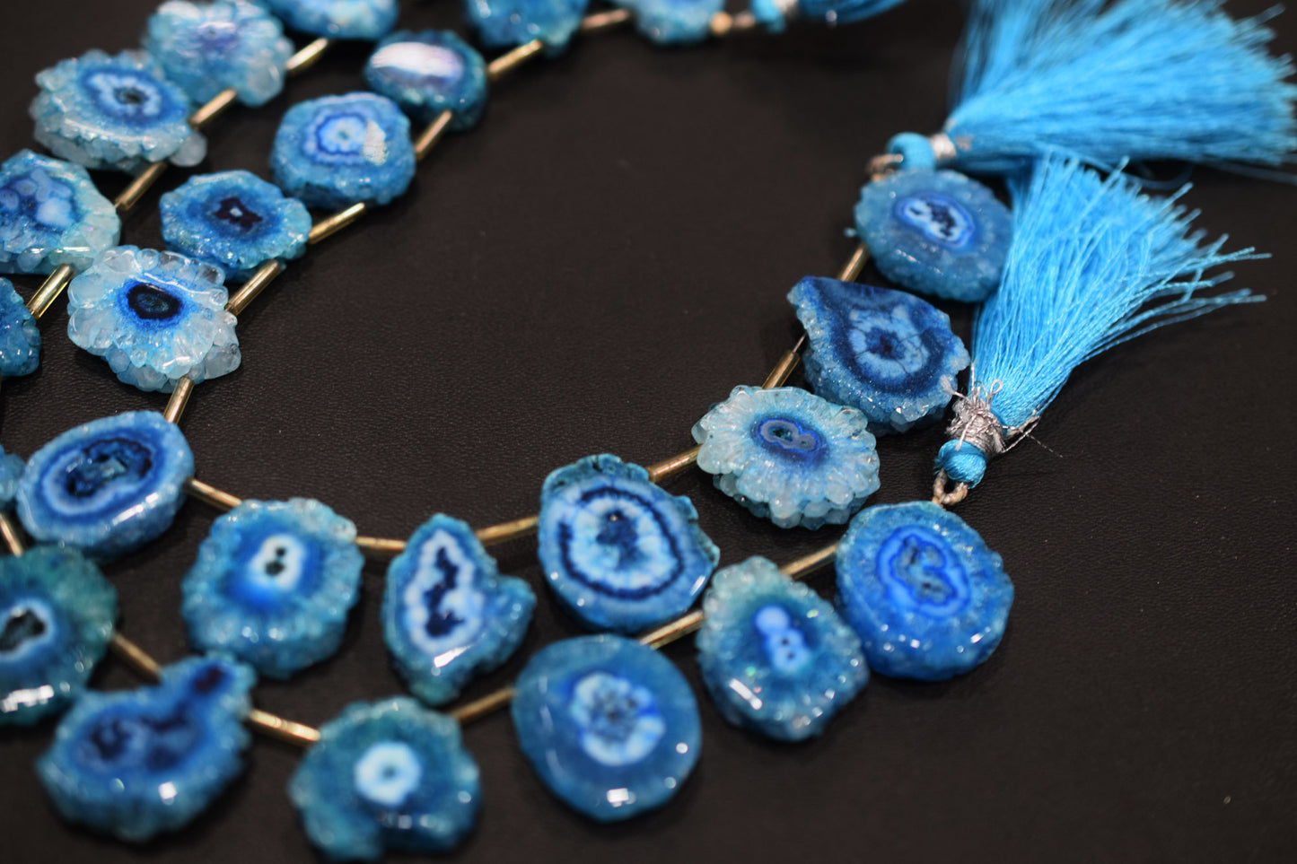 Sky Blue Color Druzy Nuggets Shape Briolettes , Sold By Strand , 13x15 - 18x20 mm , 8" , 20633