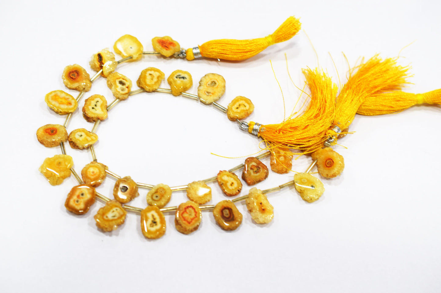 Yellow Color Druzy Nuggets Shape Briolettes , Sold By Strand , 10x14 - 12x14 mm , 8" , 20639