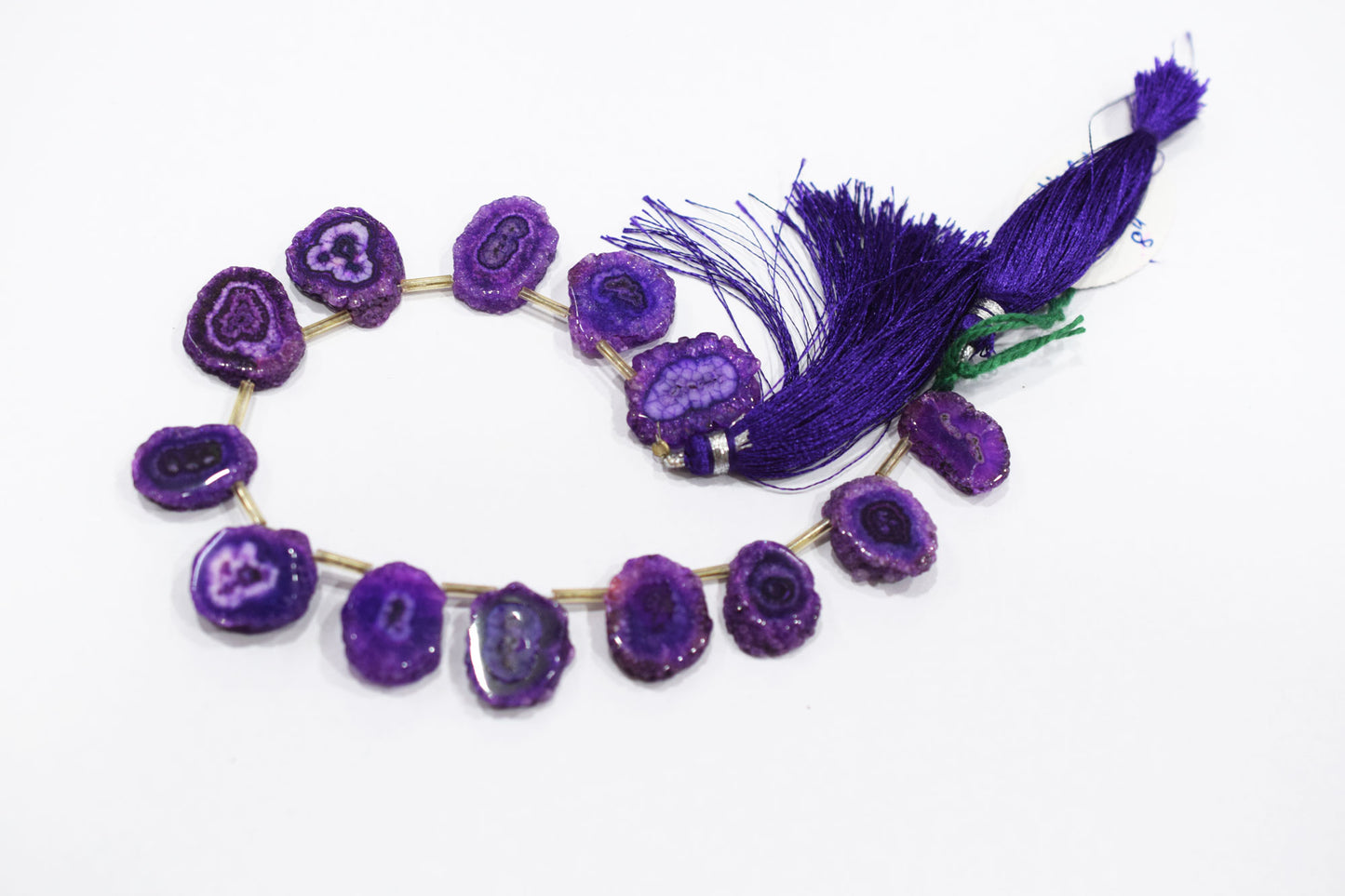 Purple Color Druzy Nuggets Shape Briolettes , Sold By Strand , 12x16 - 14x20 mm , 8" , 20647