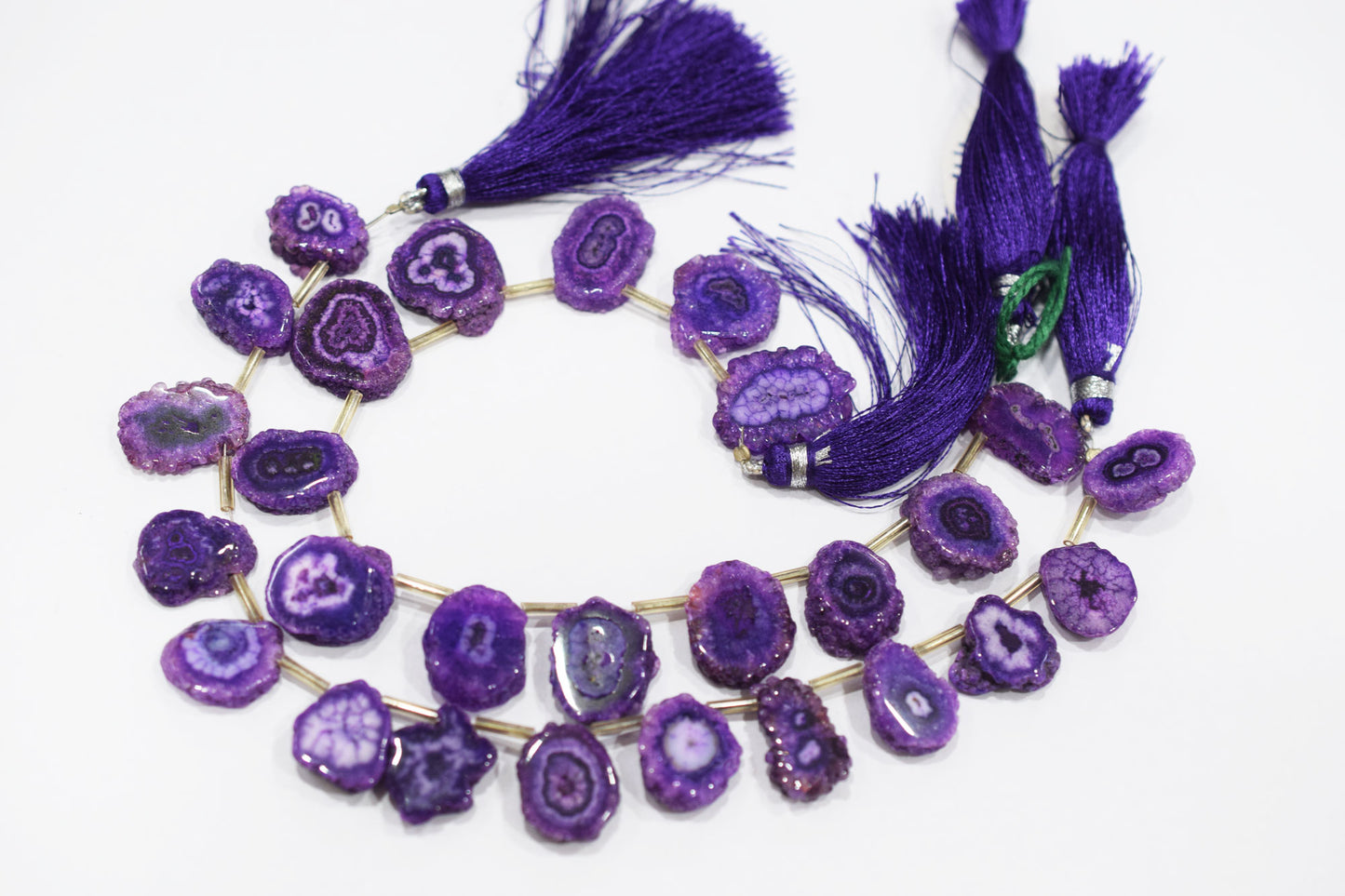 Purple Color Druzy Nuggets Shape Briolettes , Sold By Strand , 12x16 - 14x20 mm , 8" , 20647