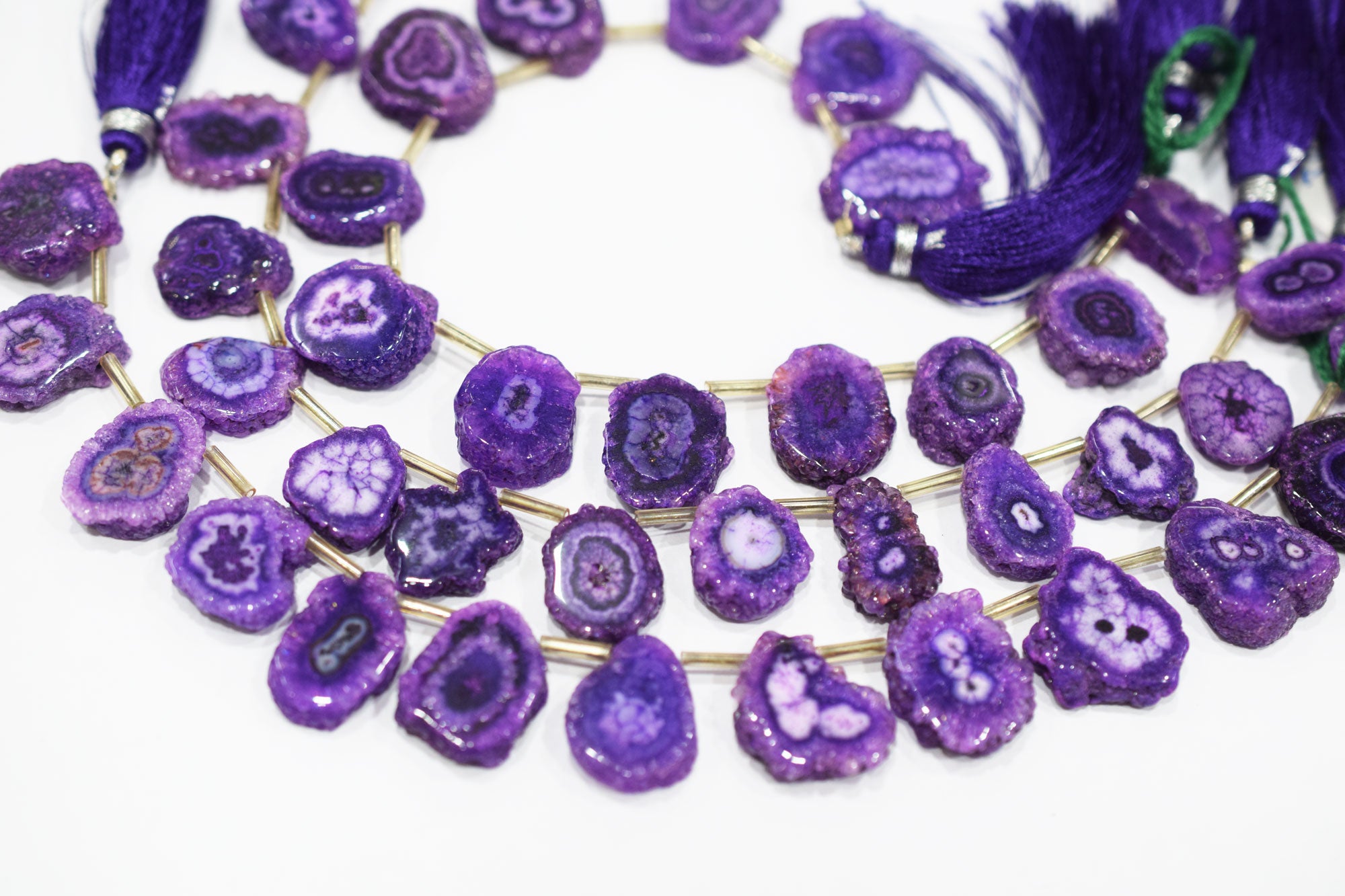 Purple Color Druzy Nuggets Shape Briolettes , Sold By Strand , 12x16 - 14x20 mm , 8" ,  20647