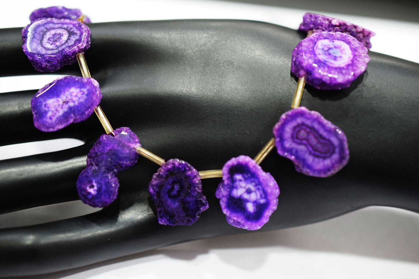 Purple Color Druzy Nuggets Shape Briolettes , Sold By Strand , 12x17 - 19x21 mm , 8" , 20648