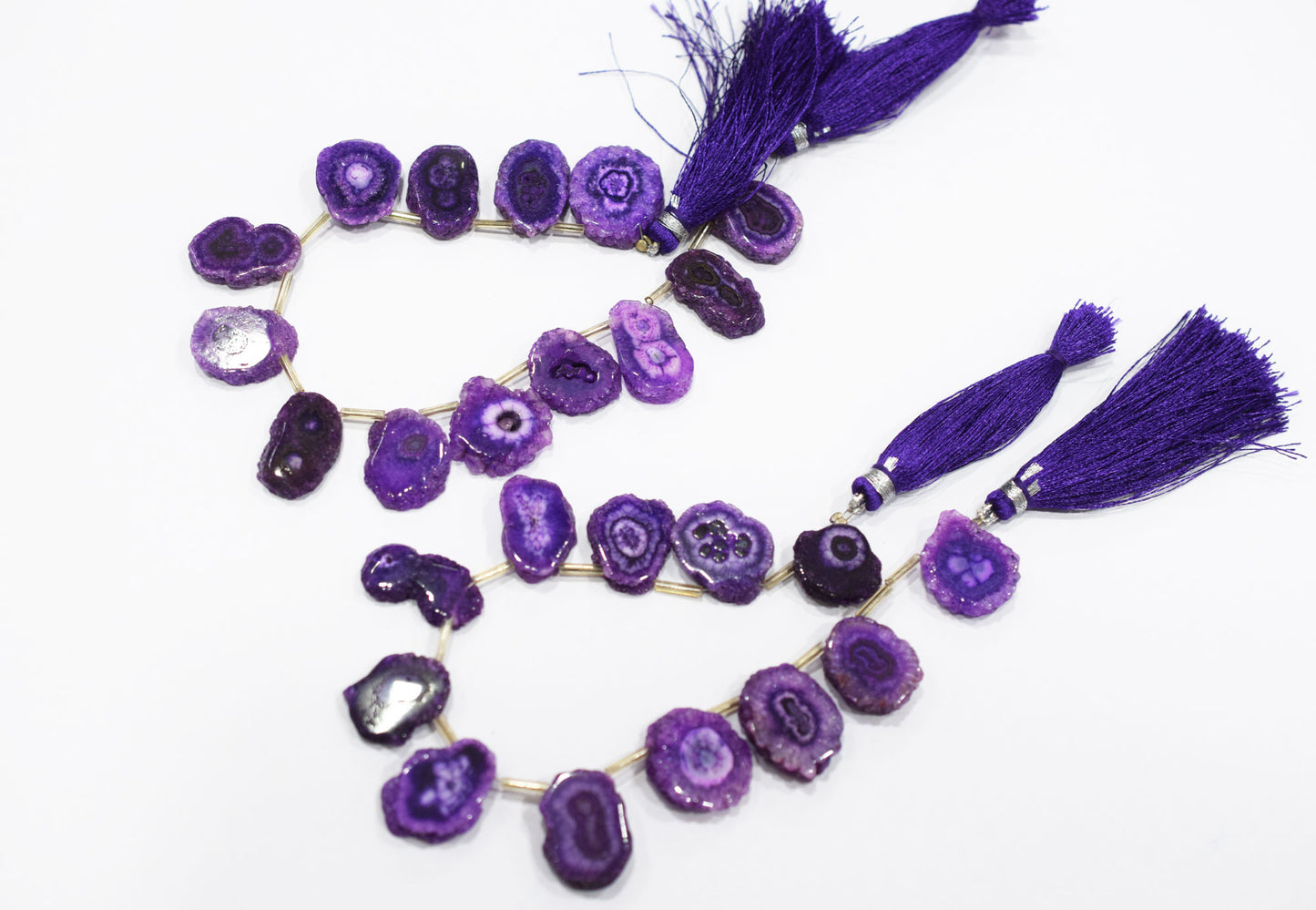 Purple Color Druzy Nuggets Shape Briolettes , Sold By Strand , 12x17 - 19x21 mm , 8" ,  20648