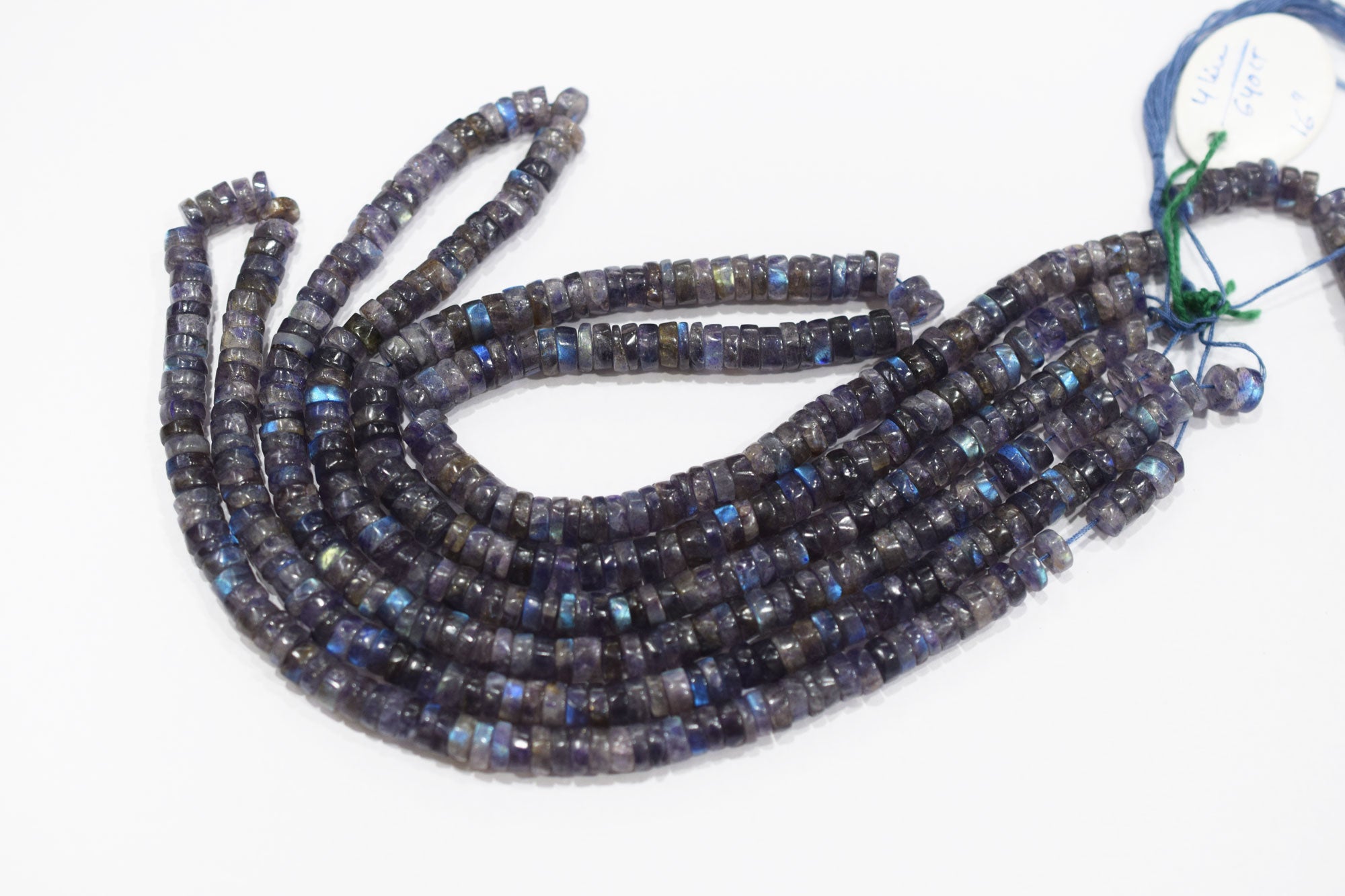 Natural Labradorite Purple Heishi Tyre Shape Beads , Sold By Strand , 6.50 mm , 16" ,  20660