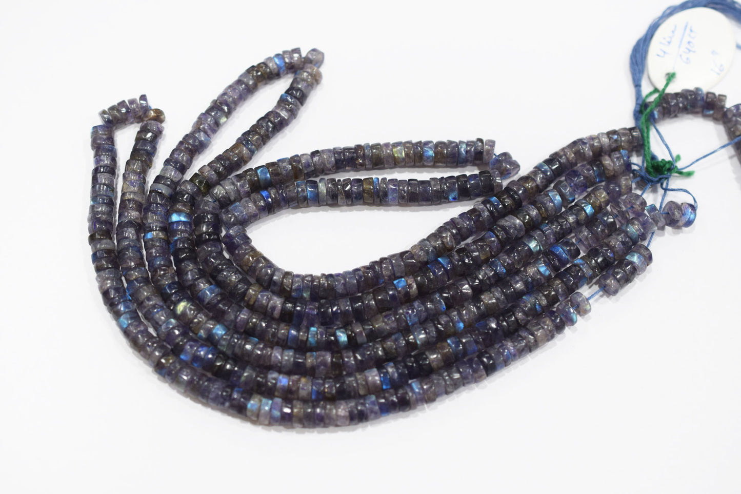 Natural Labradorite Purple Heishi Tyre Shape Beads , Sold By Strand , 6.50 mm , 16" ,  20660