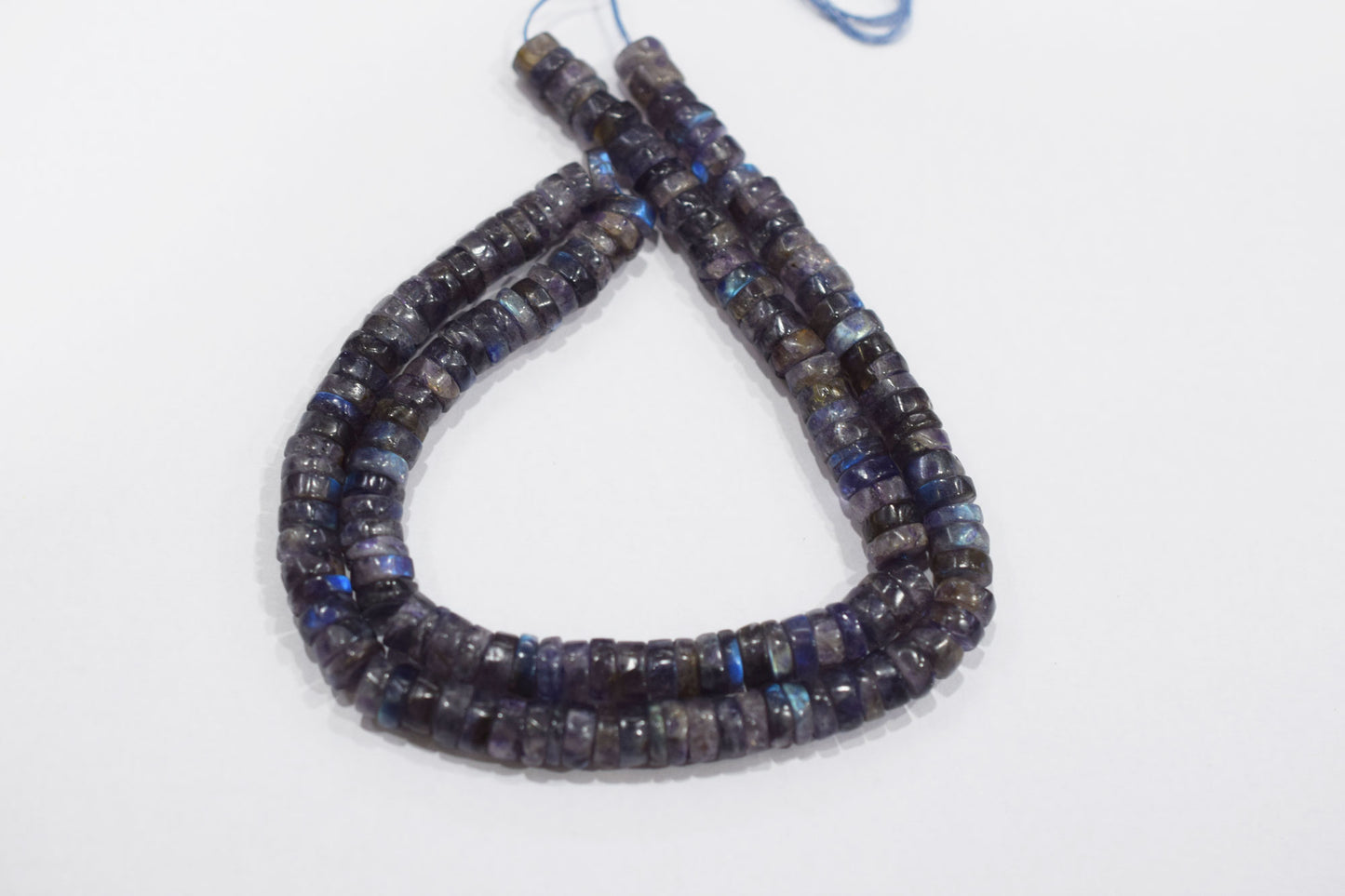 Natural Labradorite Purple Heishi Tyre Shape Beads , Sold By Strand , 7 mm , 16" , 20661