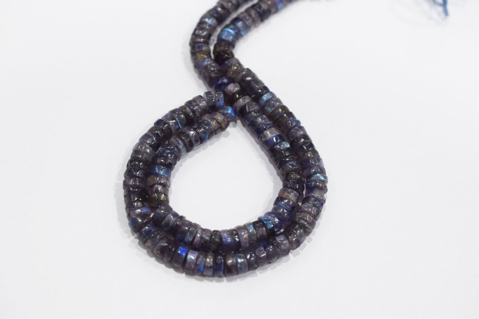 Natural Labradorite Purple Heishi Tyre Shape Beads , Sold By Strand , 7 mm , 16" ,  20661