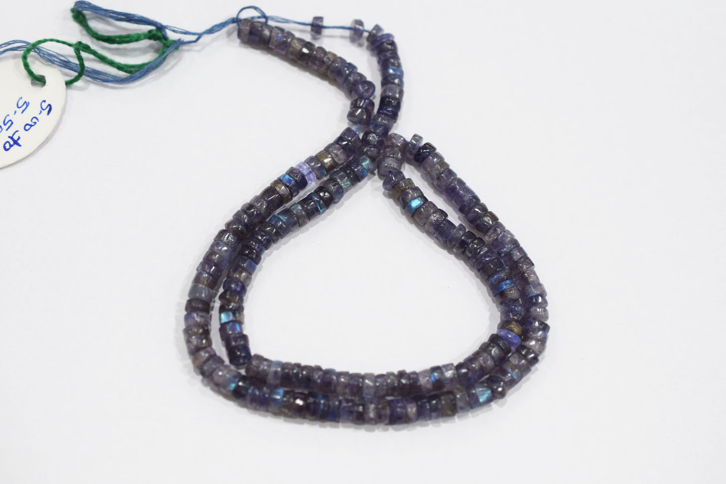 Natural Labradorite Purple Heishi Tyre Shape Beads , Sold By Strand , 5 - 5.50 mm , 16" , 20665