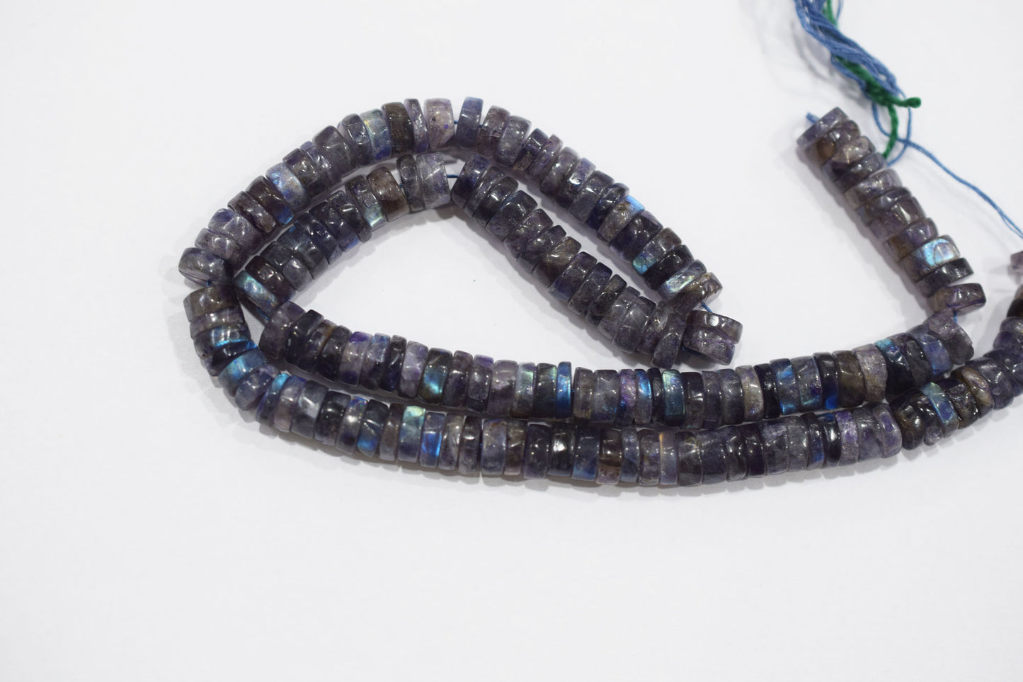 Natural Labradorite Purple Heishi Tyre Shape Beads , Sold By Strand , 7.50 - 8 mm , 16" , 20668