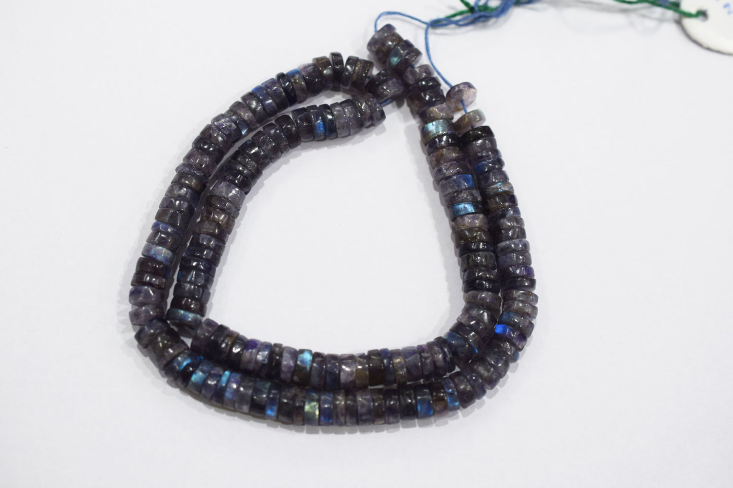 Natural Labradorite Purple Heishi Tyre Shape Beads , Sold By Strand , 7.50 - 8 mm , 16" , 20668
