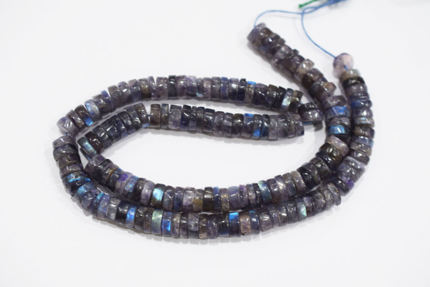Natural Labradorite Purple Heishi Tyre Shape Beads , Sold By Strand , 7.50 - 8 mm , 16" ,  20668