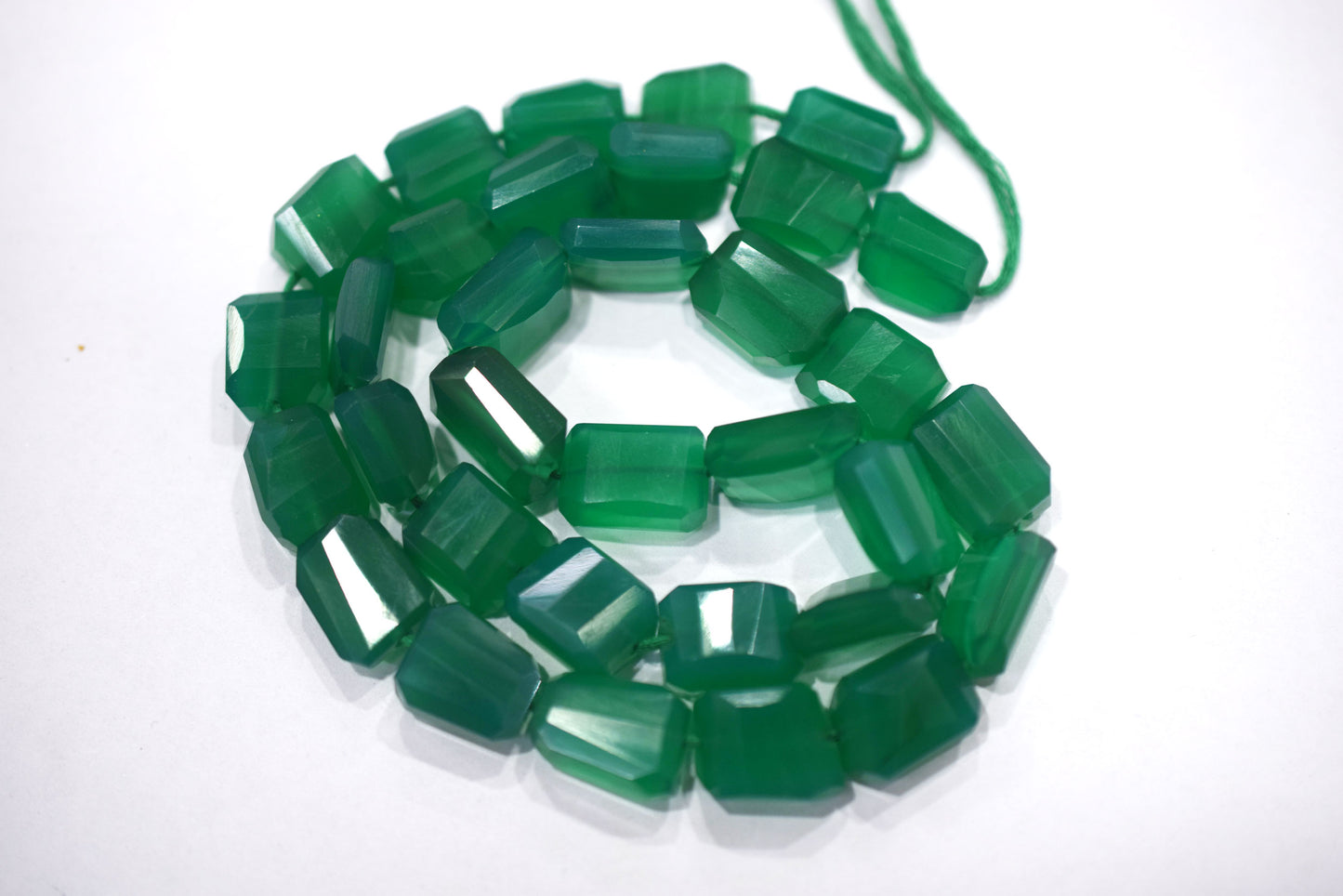 Green Onyx Laser Cut Nuggets Shape Beads ,Sold By Strand , 8.50x12 - 11x14 mm , 30412