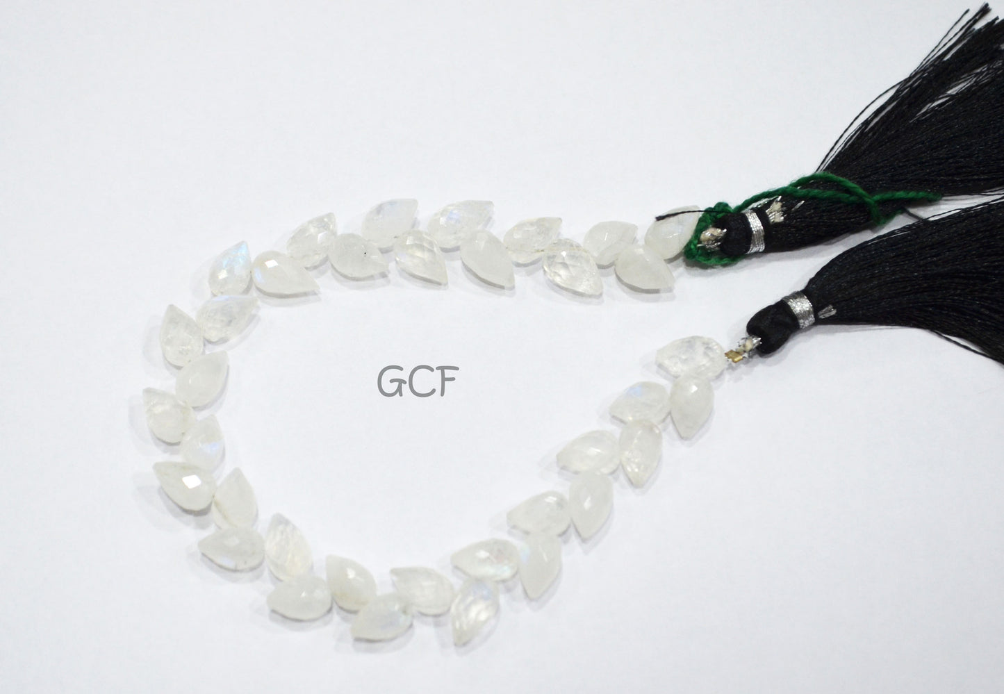 Rainbow Moonstone Diagonal Drill Tear Drops Shape Beads , Rainbow Moonstone Faceted Briolettes , 7.5 Inches , 6x8 - 6x9 mm , 31235