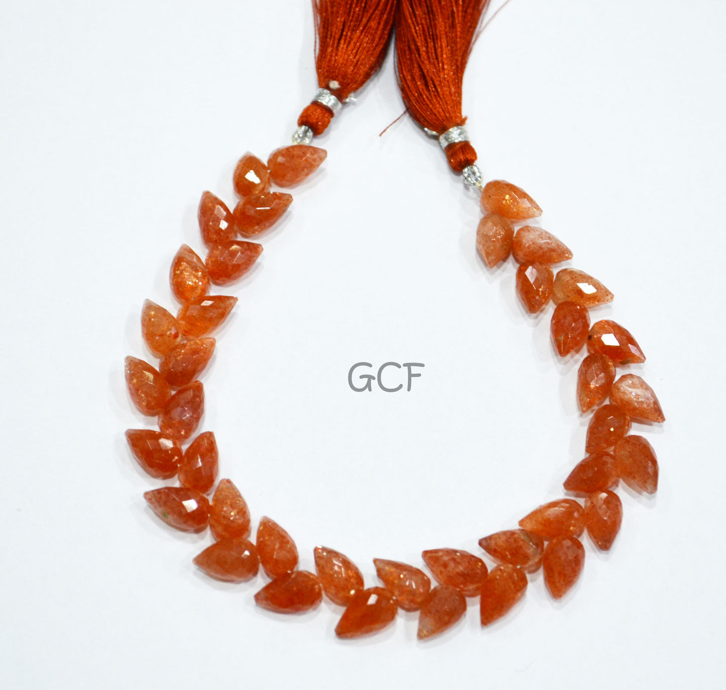 Sunstone Diagonal Drill Tear Drops Shape Beads , Sunstone Faceted Tear Drops Briolettes , Sold By Strand , 7.5 Inches , 6x9 - 6x10 mm ,31251