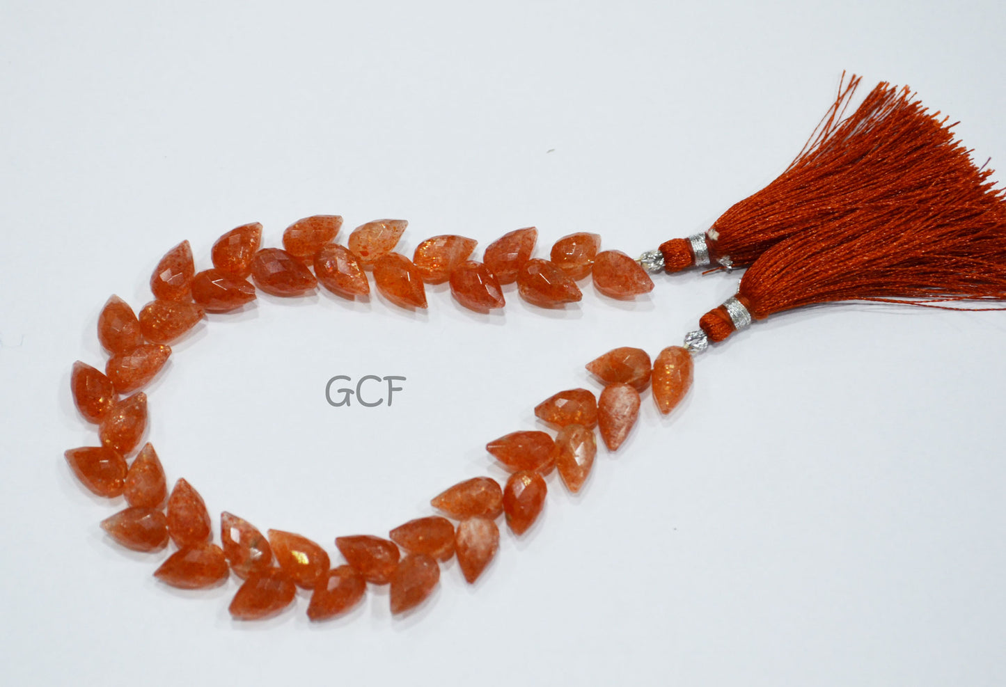 Sunstone Diagonal Drill Tear Drops Shape Beads , Sunstone Faceted Tear Drops Briolettes , Sold By Strand , 7.5 Inches , 6x9 - 6x10 mm ,31251