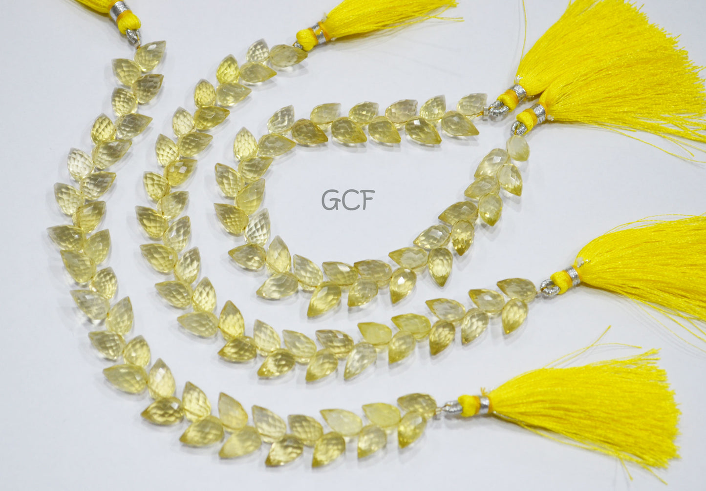 Lemon Quartz Diagonal Drill Tear Drops Shape Beads ,Lemon Quartz Faceted Briolettes ,Sold By Strand ,7.5 Inches , 6.5x9.5 - 6.5x11 mm ,31253