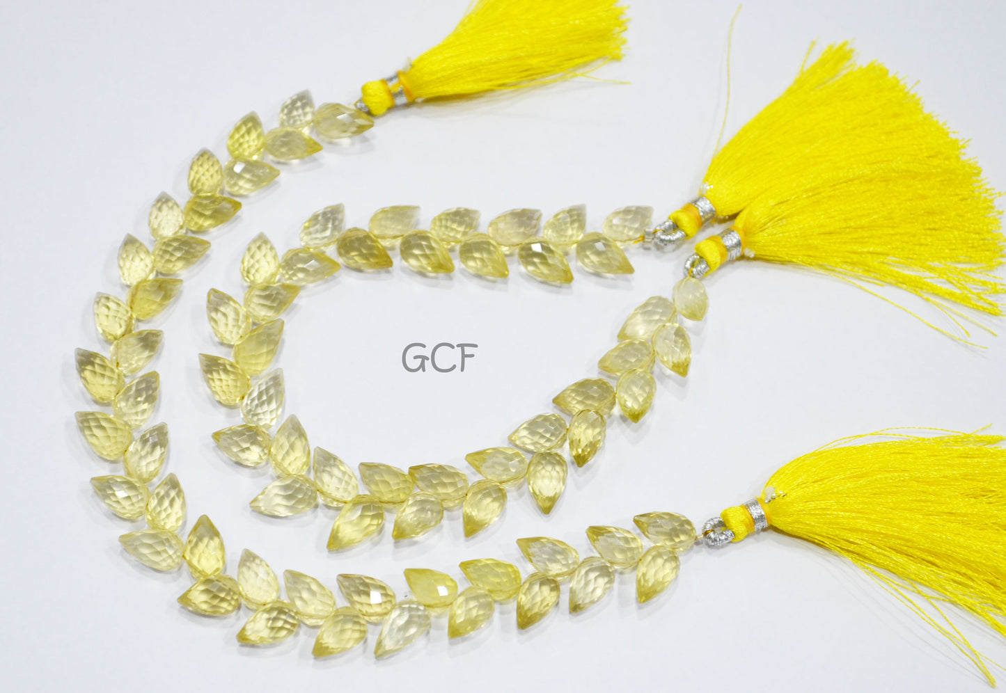 Lemon Quartz Diagonal Drill Tear Drops Shape Beads ,Lemon Quartz Faceted Briolettes ,Sold By Strand ,7.5 Inches , 6.5x9.5 - 6.5x11 mm ,31253