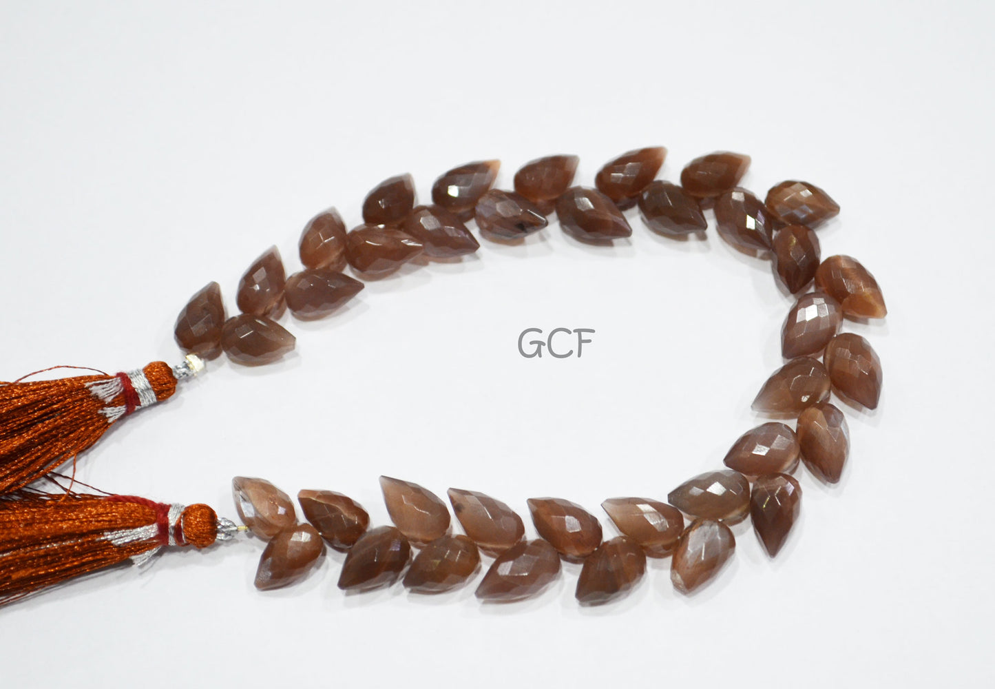 Chocolate Moonstone Diagonal Drill Tear Drops Beads , Chocolate Moonstone Faceted Briolettes ,Sold By Strand ,7.5 Inches ,6x9-6x10 mm ,31256