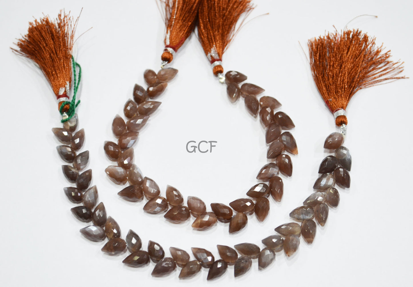 Chocolate Moonstone Diagonal Drill Tear Drops Beads , Chocolate Moonstone Faceted Briolettes ,Sold By Strand ,7.5 Inches ,6x9-6x10 mm ,31256