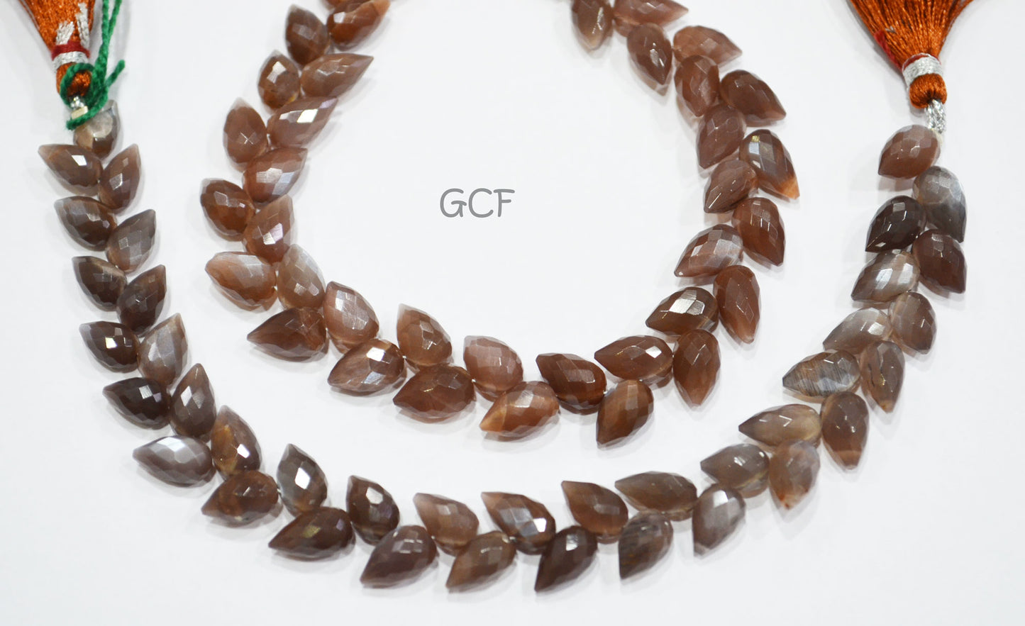 Chocolate Moonstone Diagonal Drill Tear Drops Beads , Chocolate Moonstone Faceted Briolettes ,Sold By Strand ,7.5 Inches ,6x9-6x10 mm ,31256