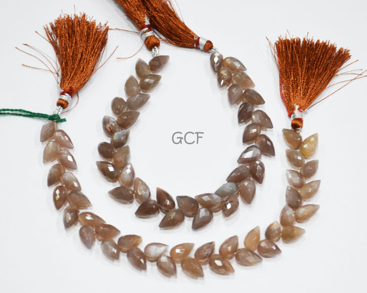 Chocolate Moonstone Diagonal Drill Tear Drops Beads ,Chocolate Moonstone Faceted Briolettes,Sold By Strand ,7.5 Inches ,6.5x9-7x10 mm ,31257