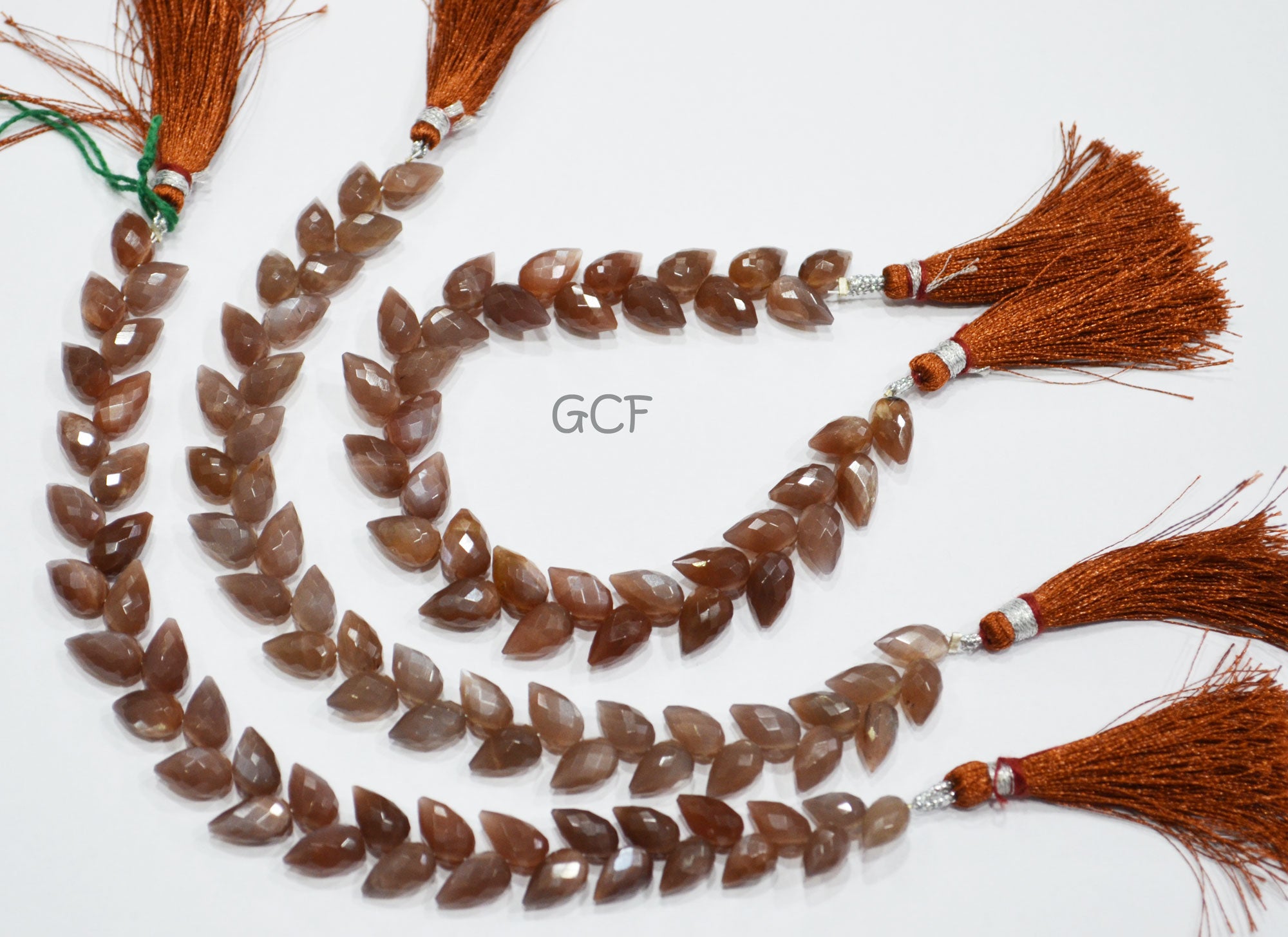 Chocolate Moonstone Diagonal Drill Tear Drops Beads , Chocolate Moonstone Faceted Briolettes ,Sold By Strand ,7.5 Inches ,6x9-6x10 mm ,31258