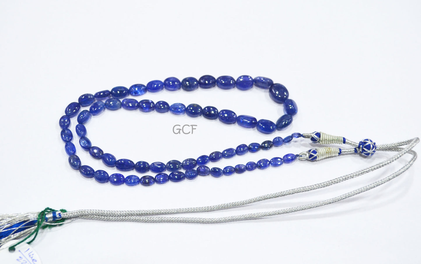 Tanzanite Smooth Oval Nuggets Shape Necklace , Tanzanite 1 Line Necklace 23 Inches Long With Adjustable Tussle , 4x6 mm , 31476